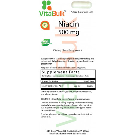 Niacin 500 mg (60 Count)